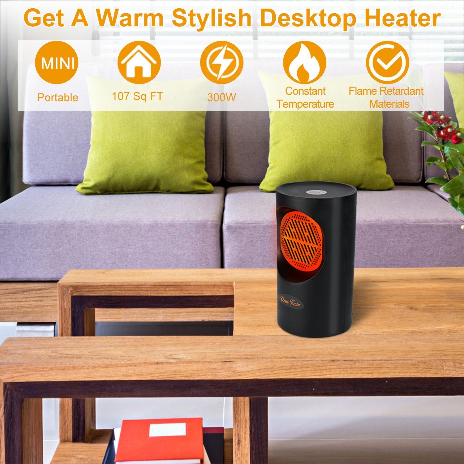 HeatWave | Compact Efficient 300W Portable Electric Heater 6