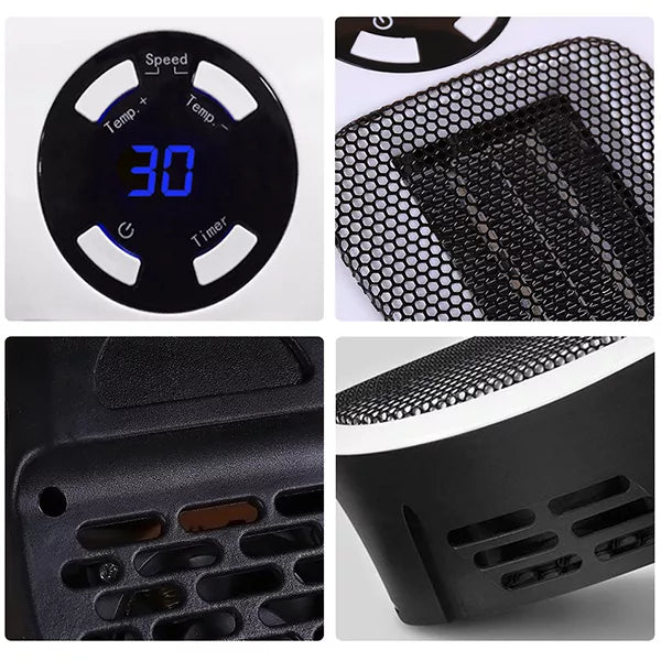 HeatWave | Compact Efficient Electric Fan Space Heater with Remote Control 2