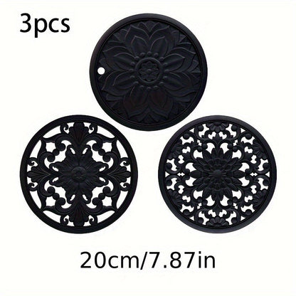 Durable Silicone Trivet Set for Hot Pots and Dishes - Fesara