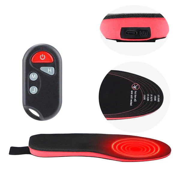 Insulated Heat Shoe Insoles Rechargeable Warm Foot Warmers