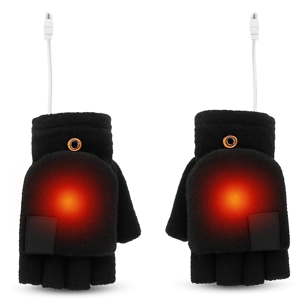 Warm Touch Heated Fingerless Winter Gloves - Fesara