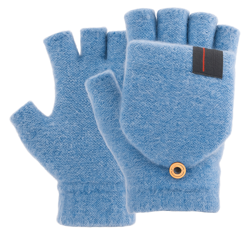 Heated Winter Knit Fingerless Gloves 1