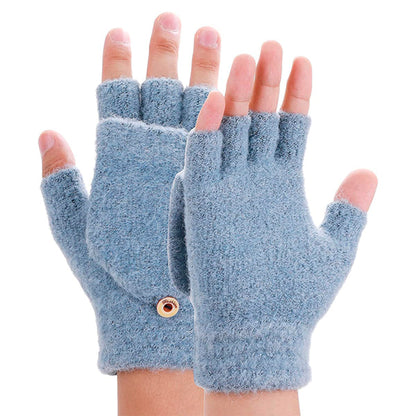 Heated Winter Knit Fingerless Gloves 6