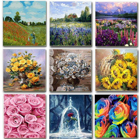 Beautiful Floral Art Painting Kit - Fesara
