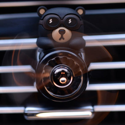 Fresh Car Air Freshener with Rotating Bear Design