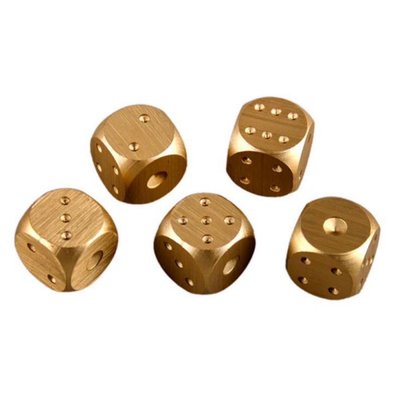 Premium 5pc Metal Dice Set Aluminum Alloy