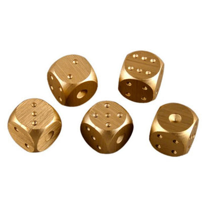 Premium 5pc Metal Dice Set Aluminum Alloy