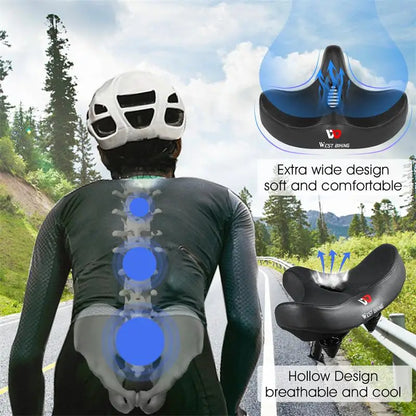 Ergonomic Bike Seat with Thick Cushion Pad – Most Comfortable Bicycle Seat for MTB and Road Bikes, Breathable Design-3