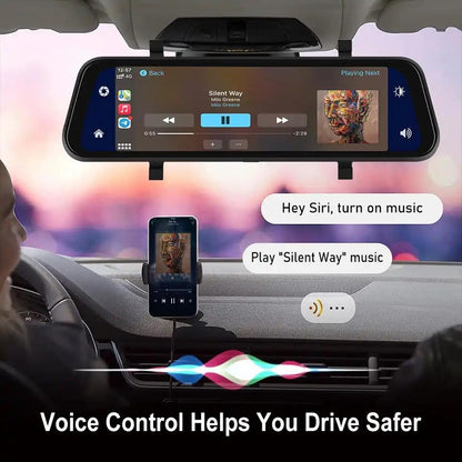 Advanced HD Car Mirror Dash Camera with Wi-Fi Connectivity