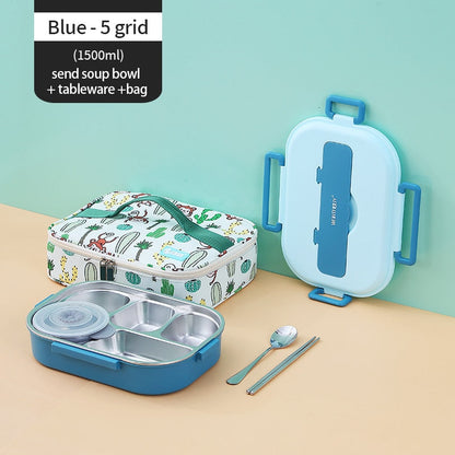 Insulated Kids Lunch Container with Multiple Compartments
