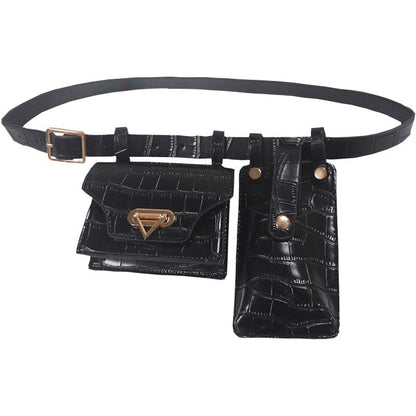 Practical Multi Pocket Leather Waist Belt Pouch