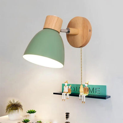 Classic Wood Wall Light - Rustic Home Lamp