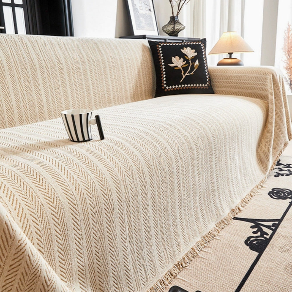 Stylish Herringbone Sofa Slipcover Waterproof Easy Care - Fesara