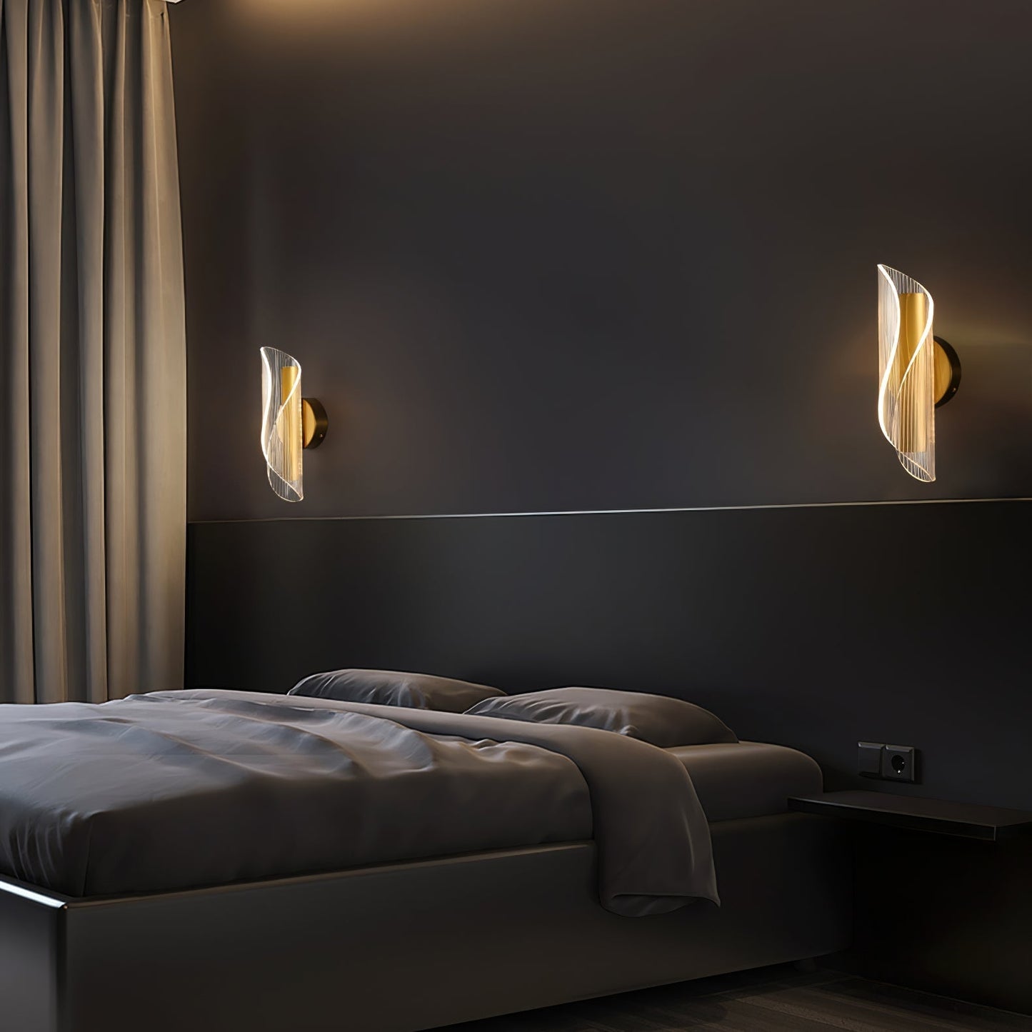 Luxurious Crystal Glass Wall Lamp
