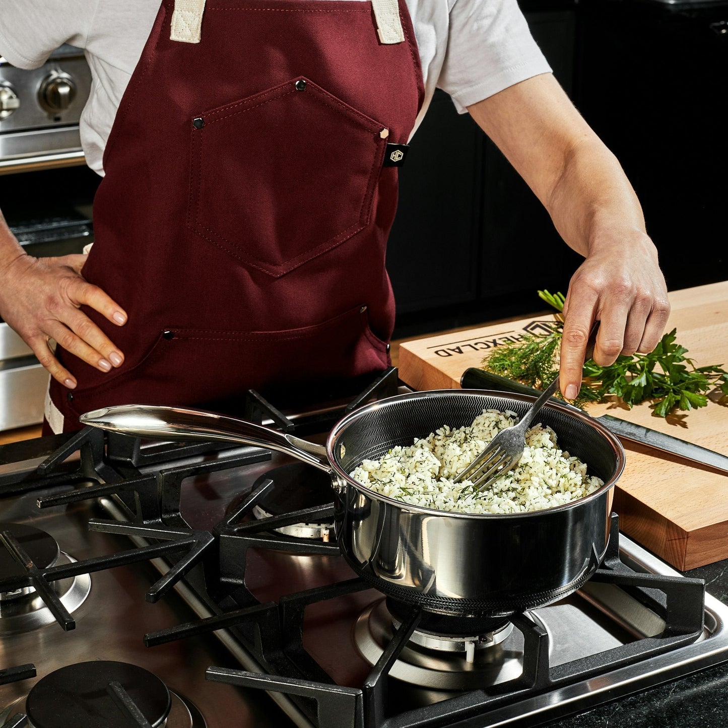 Premium 13pc Nonstick Stainless Steel Cookware Set with Lids