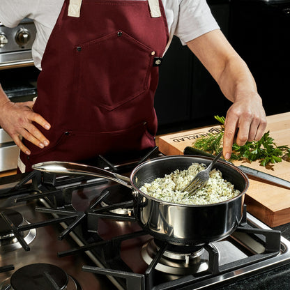 Premium 13pc Nonstick Stainless Steel Cookware Set with Lids