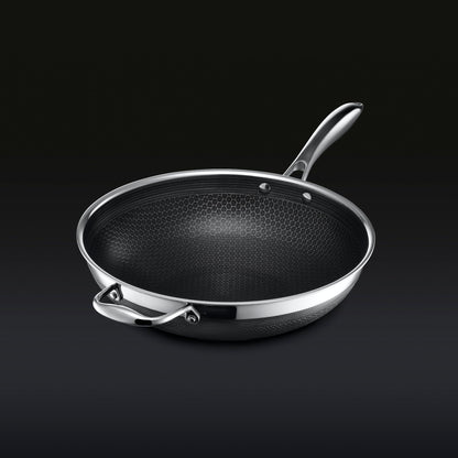 Premium 13pc Nonstick Stainless Steel Cookware Set with Lids
