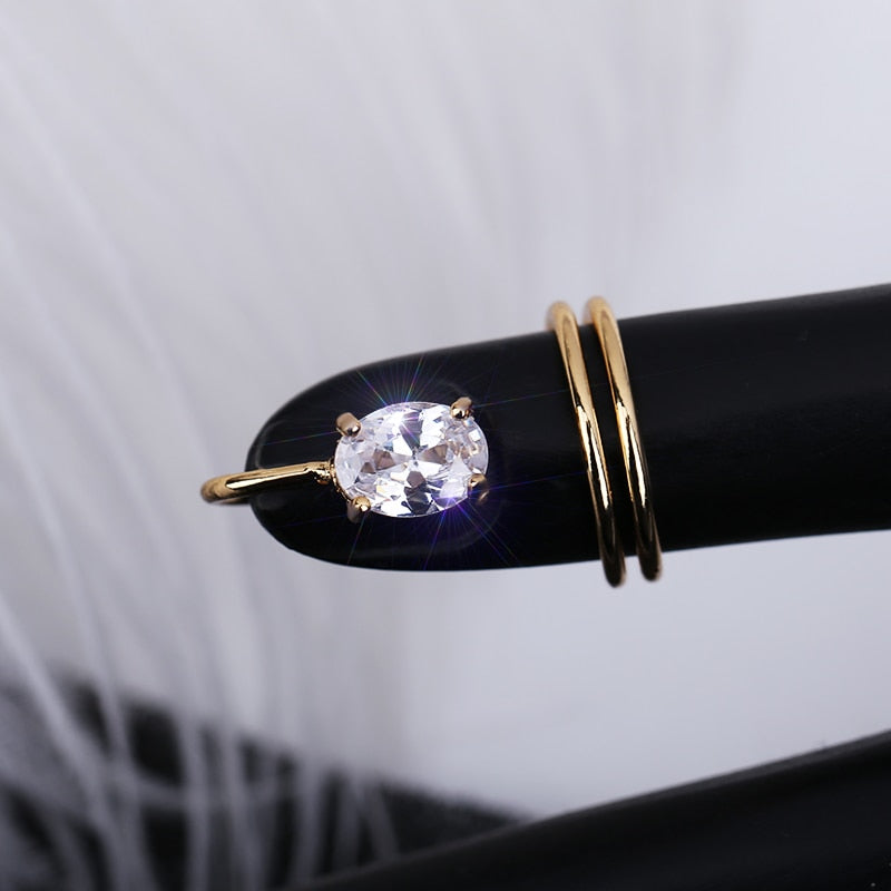Edgy Metal Stacking Nail Rings