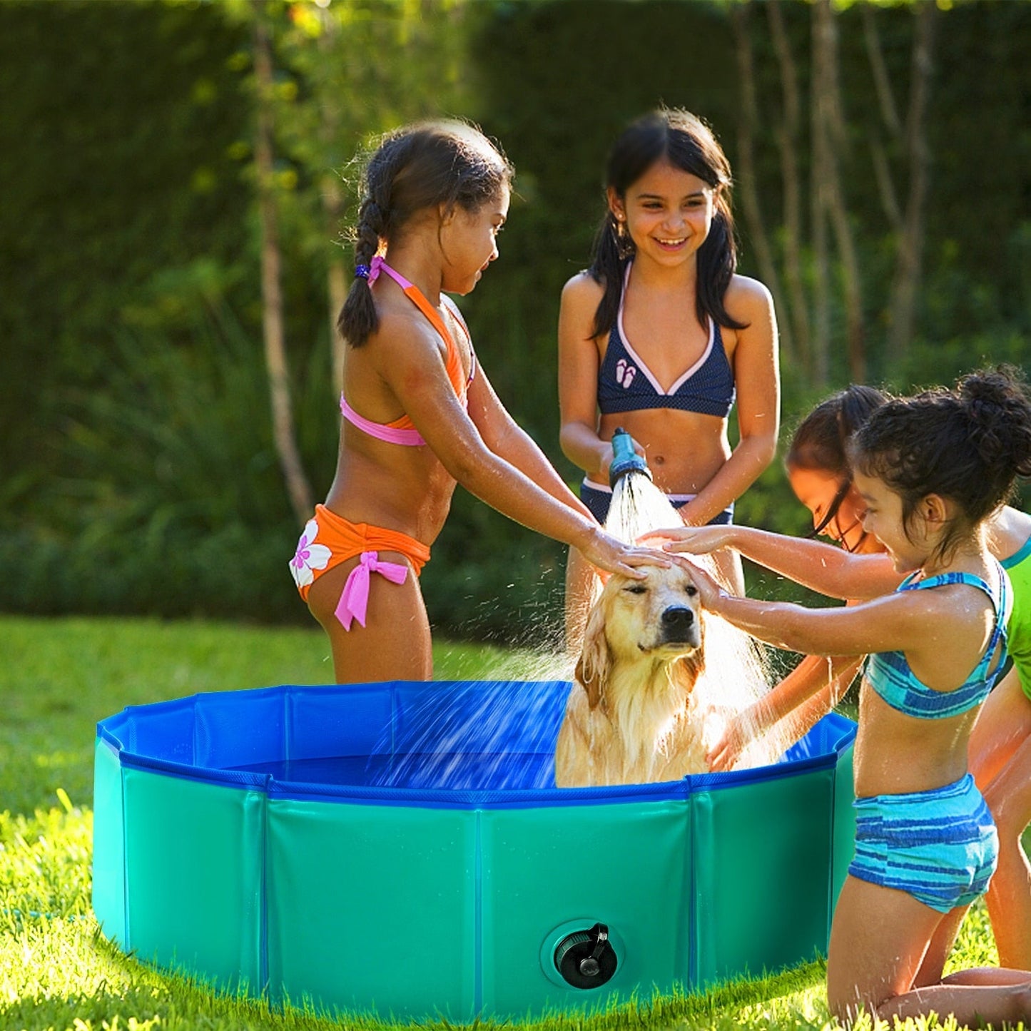 Portable Pet Pool for Kids and Dogs