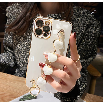 Luxury Gold Heart Phone Cover