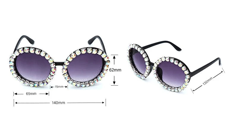 Big Round Fashion Designer Shades