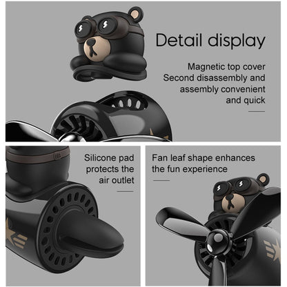 Fresh Car Air Freshener with Rotating Bear Design