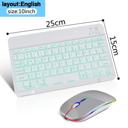 Compact Wireless Bluetooth Keyboard Mouse Combo