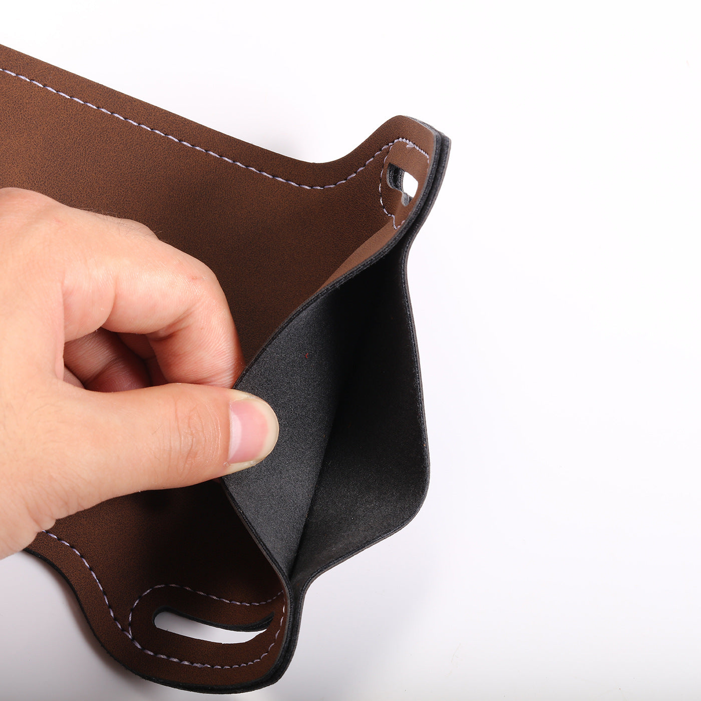 Vintage Brown Leather Phone Belt Clip
