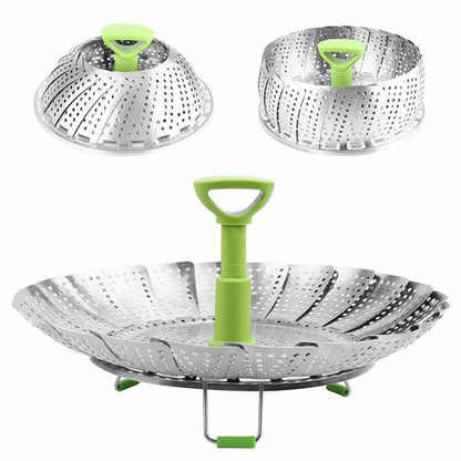 Collapsible Stainless Steel Vegetable Steamer Basket