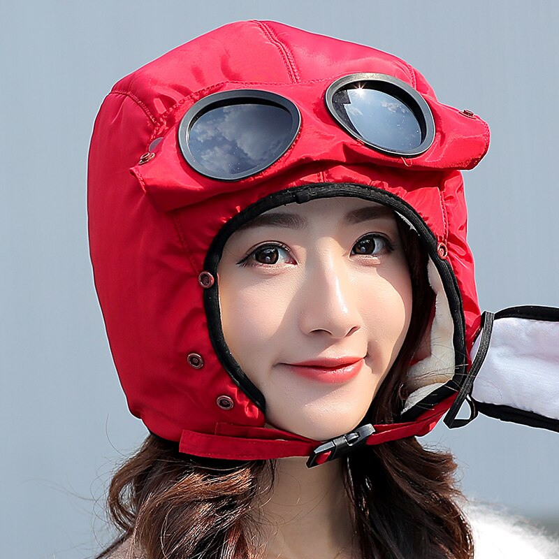 Stylish Shielded Pilot Goggles Hat