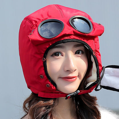 Stylish Shielded Pilot Goggles Hat