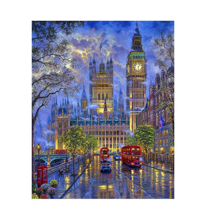 Colorful Cityscape Paint by Numbers Kit