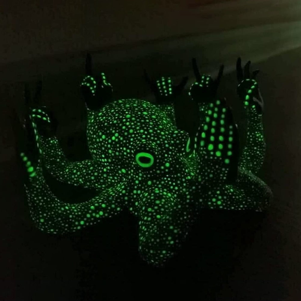 Vibrant Colorful Octopus Figurine Decor