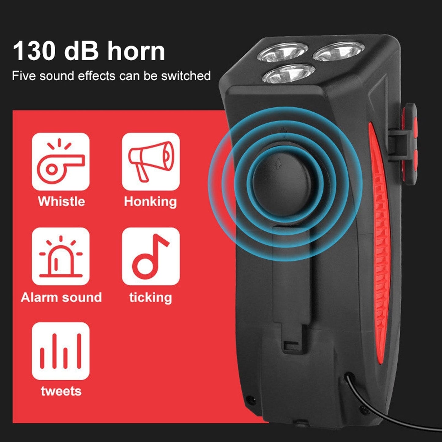 Bright 4-in-1 Bicycle Light Set