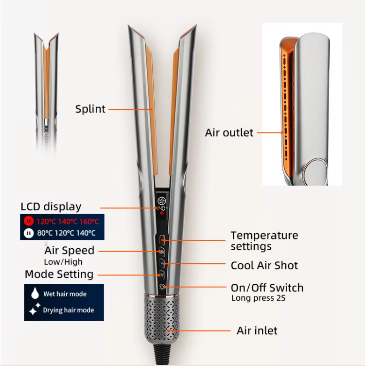 Easy Hair Styler 2-in-1 Dryer and Flat Iron
