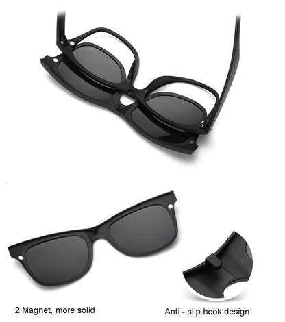 Stylish Polarized Sunglasses with Magnetic Lenses