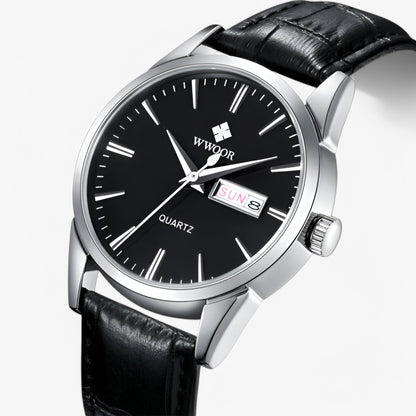 Stylish Genuine Leather Wrist Watch