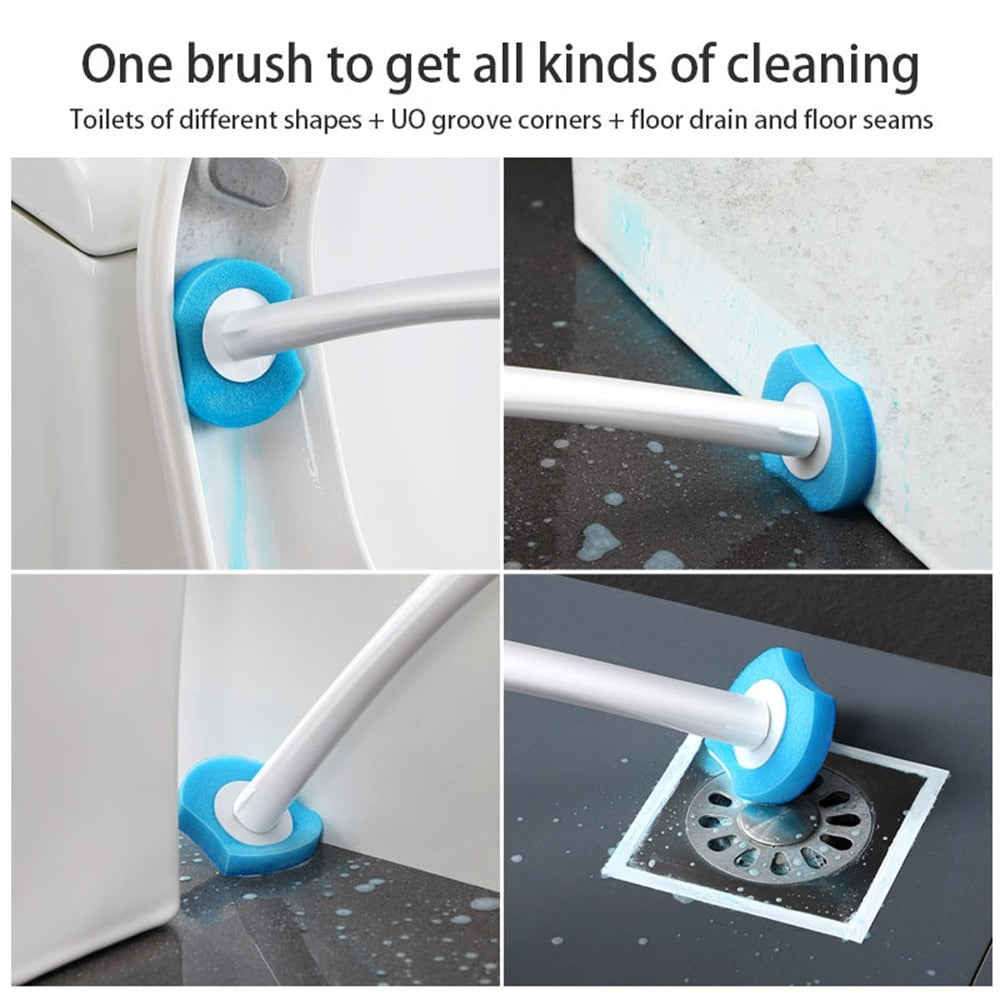 Extended Handle Bathroom Toilet Brush Set