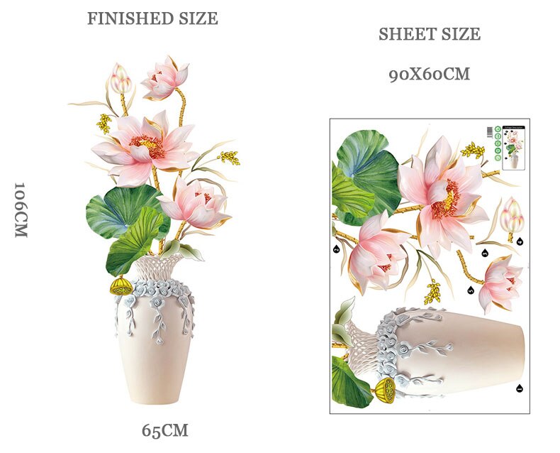 Colorful Floral Wall Decal Sticker - Fesara