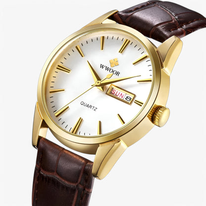 Stylish Genuine Leather Wrist Watch