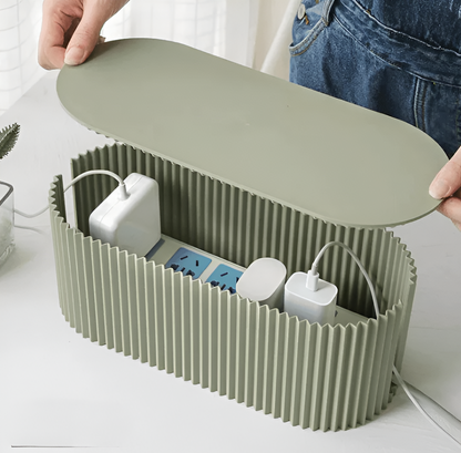 Compact Cable Management Box - Simple Cord Storage - Fesara