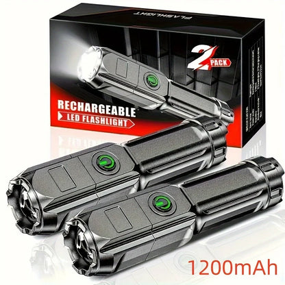 Bright Waterproof LED Flashlight with Adjustable Zoom - Fesara