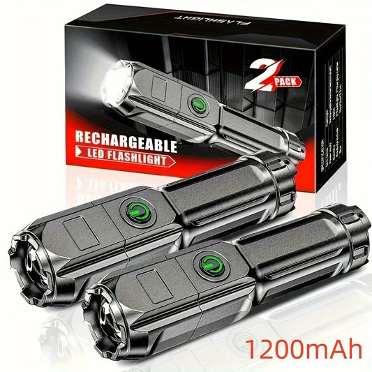 Bright Waterproof LED Flashlight with Adjustable Zoom - Fesara