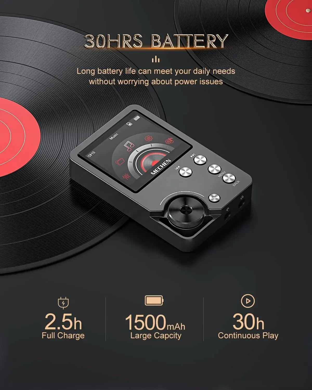 Premium Digital Music Player with 64GB Memory