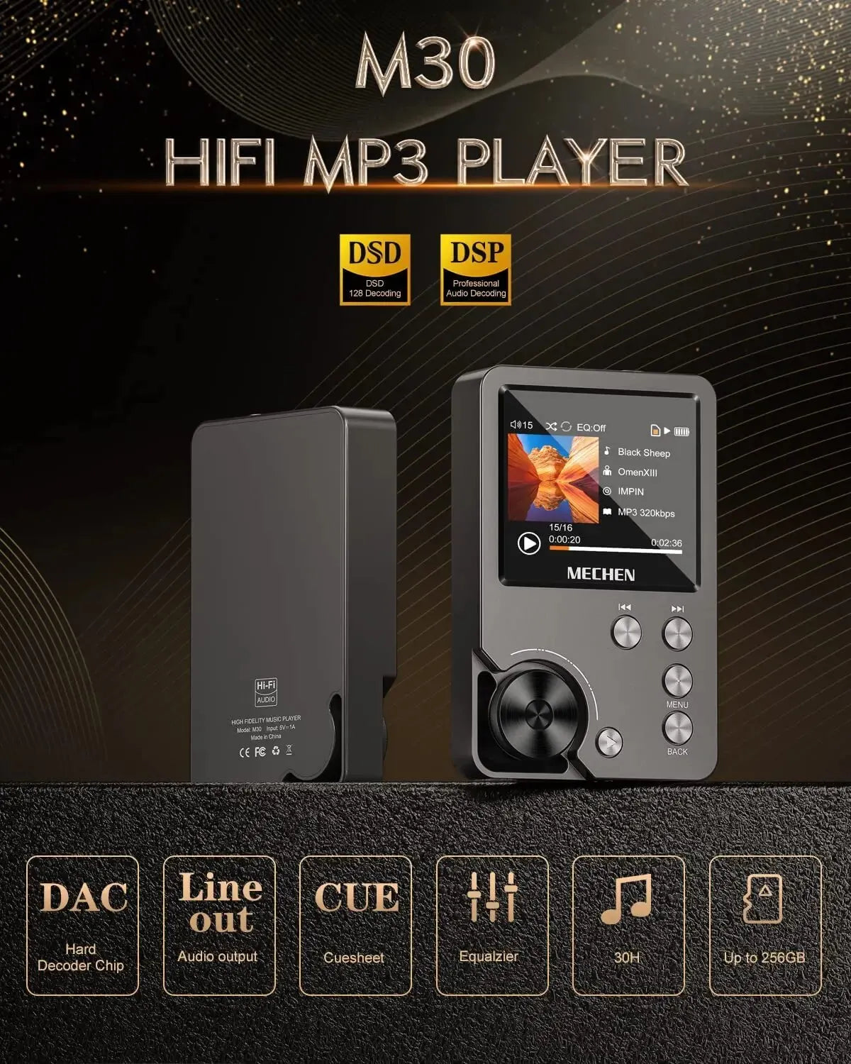 Premium Digital Music Player with 64GB Memory