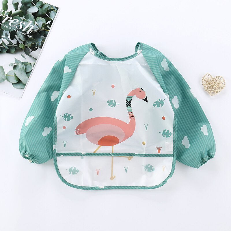 Protective Baby Long Sleeve Waterproof Bib Apron