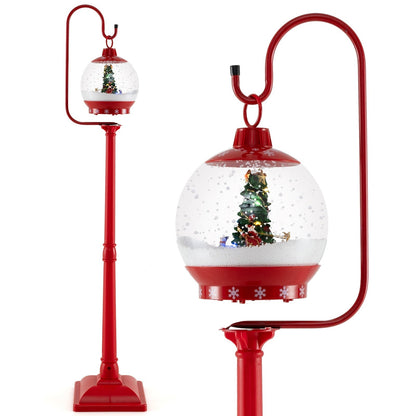 HolidayPost – 68 Inch Christmas Lantern with Magical Snow Globe 3