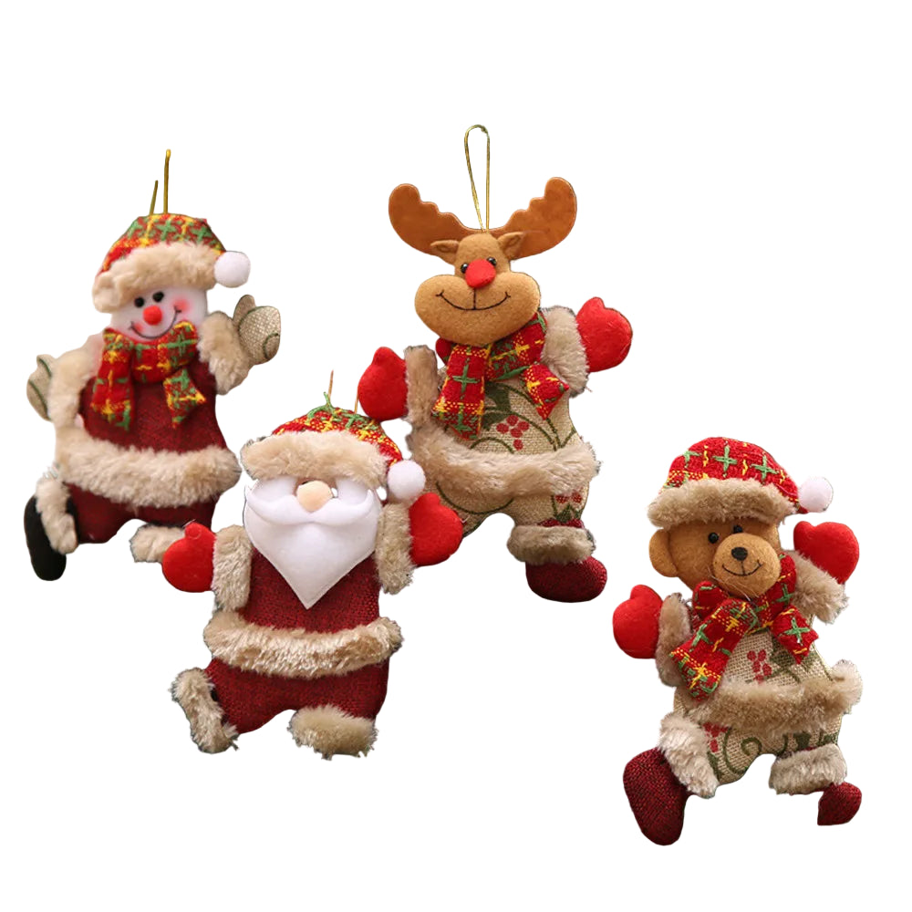 Set of 4 Sparkly Glass Christmas Balls - Fesara