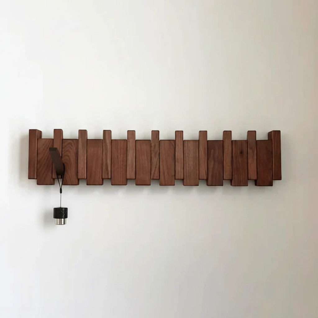 Traditional Wood Hallway Coat Hook Rack - Fesara