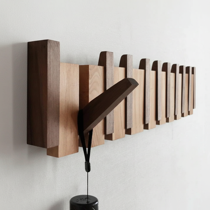 Traditional Wood Hallway Coat Hook Rack